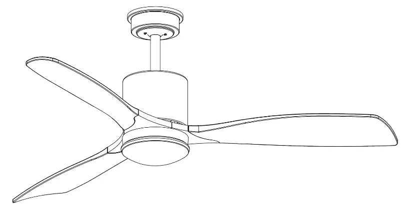 BANSA ROSE Luxury 52 Inch Sand Nickel Ceiling Fan