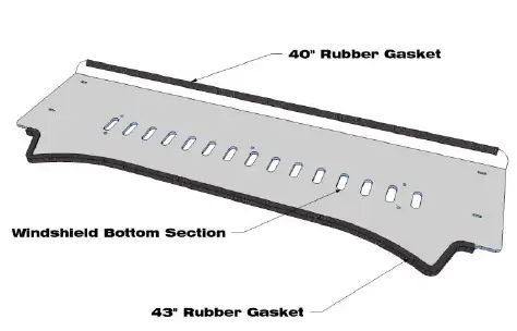 FALCON-RIDGE-BH-440-WD05-Bush-Hog-Trail-Hunter-2-Piece-Aero-Vent-Lexan-Windshield-fig-1