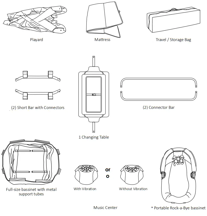 baby trend PY74 MUV Custom Grow Nursery Center Playard - PARTS