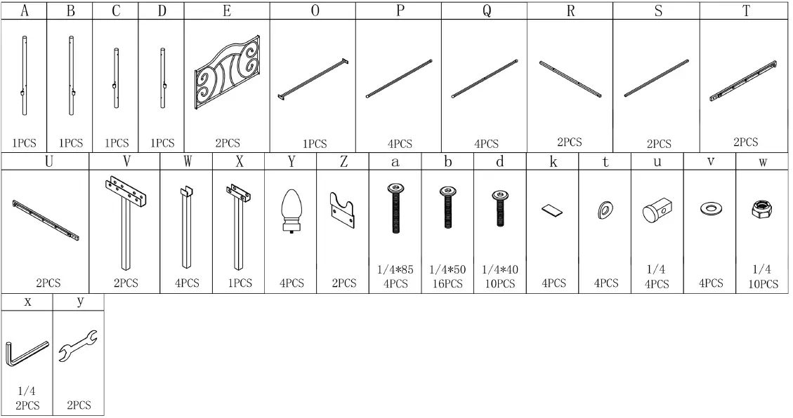 Ahokua-BF-761E-W-White-Metal-Frame-Twin-Platform-Bed-with-Headboard-fig-1