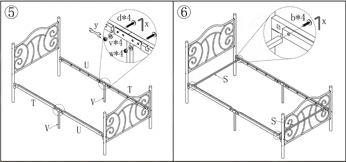 Ahokua-BF-761E-W-White-Metal-Frame-Twin-Platform-Bed-with-Headboard-fig-4