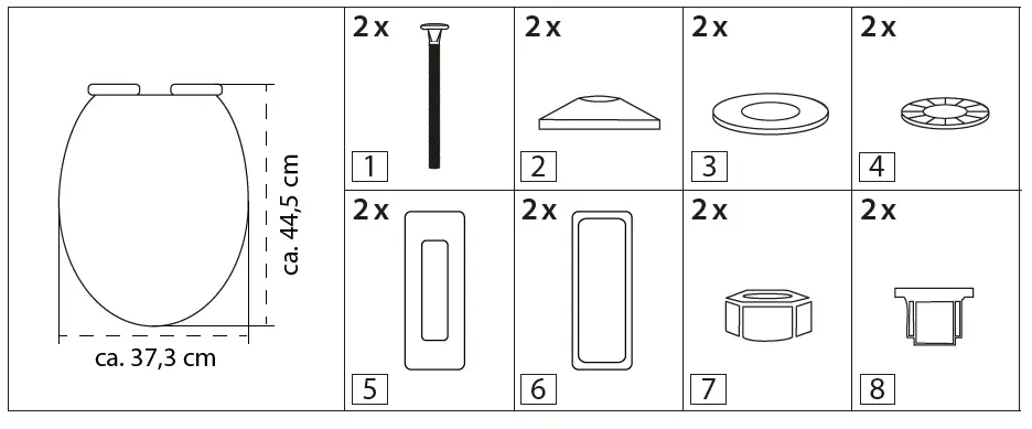 SCHUTTE 82305 Quick Release Toilet Seat fig 1