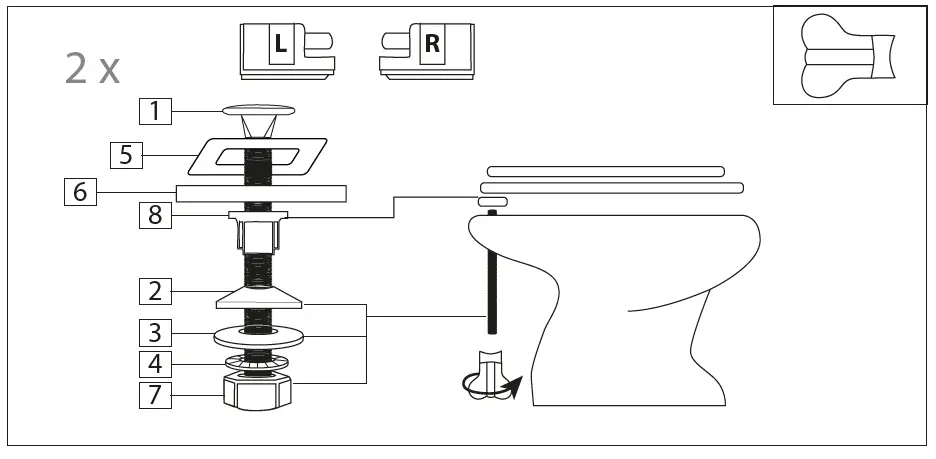 SCHUTTE 82305 Quick Release Toilet Seat fig 4