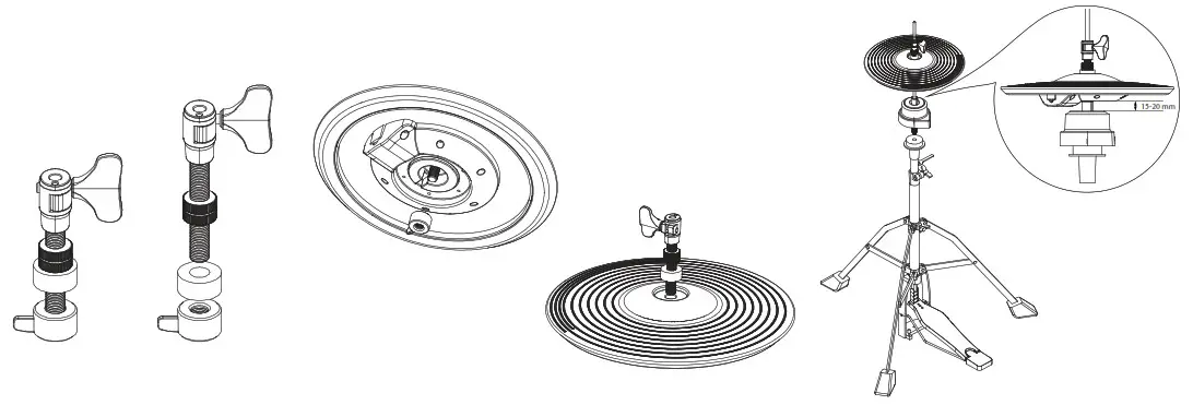 Millenium MPS-850 E-Drum Set - Assembling the Hi-hat stand 2