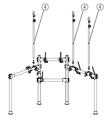 Millenium MPS-850 E-Drum Set - Assembling the rack 4