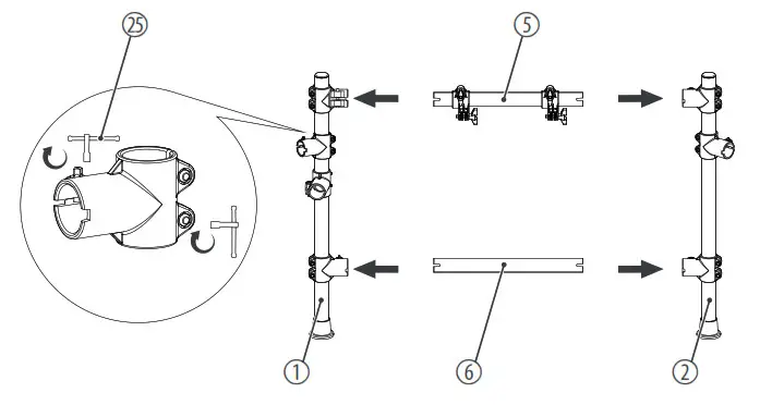 Millenium MPS-850 E-Drum Set - Assembling the rack