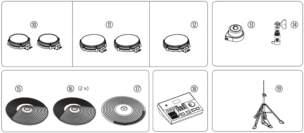 Millenium MPS-850 E-Drum Set - Scope of delivery 2