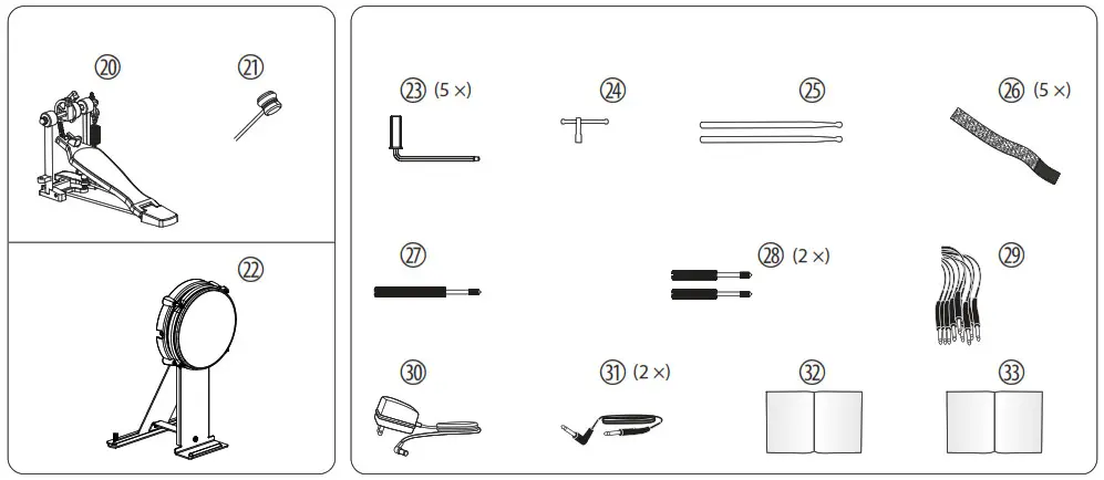 Millenium MPS-850 E-Drum Set - Scope of delivery 3