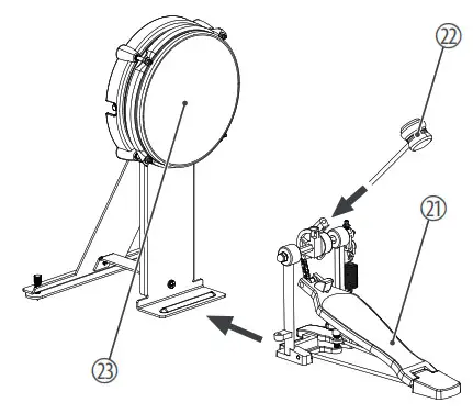 Millenium MPS-850 E-Drum Set - Setting up the bass drum pedal