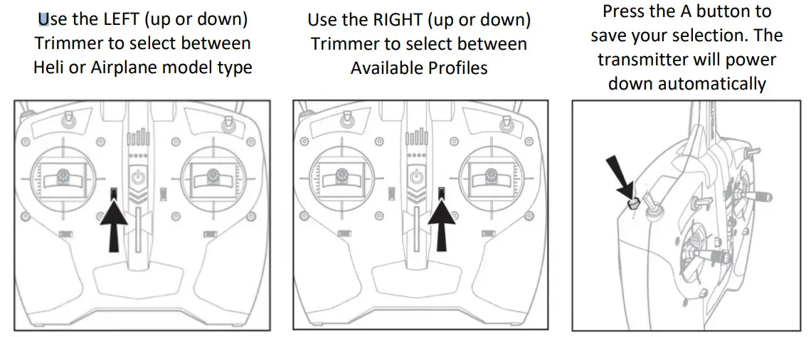 Spektrum DXS Transmitter - Preset Mode 2