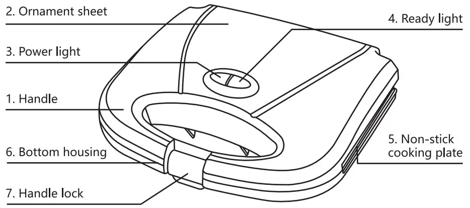 AIGOSTAR 300002RYG Sandwich Maker - Overview