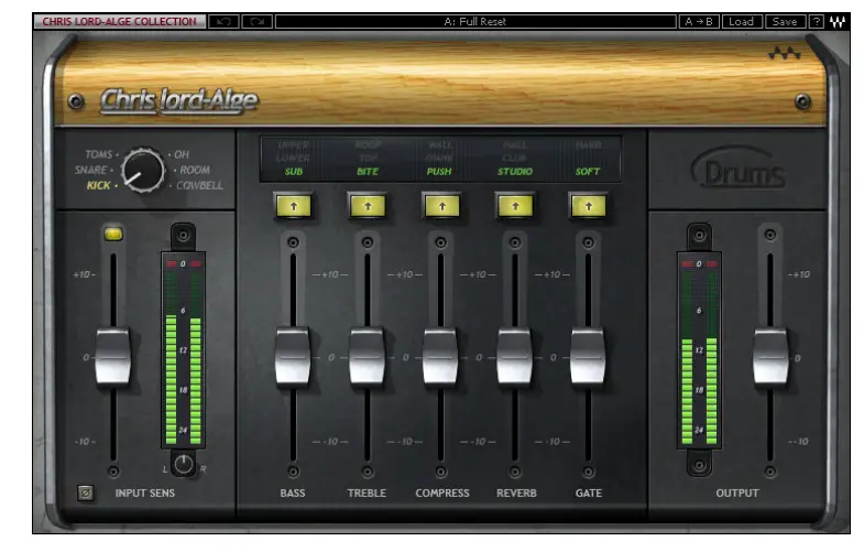 WAVES CLA Drums Plugin - Chapter 3 – Interface and Controls
