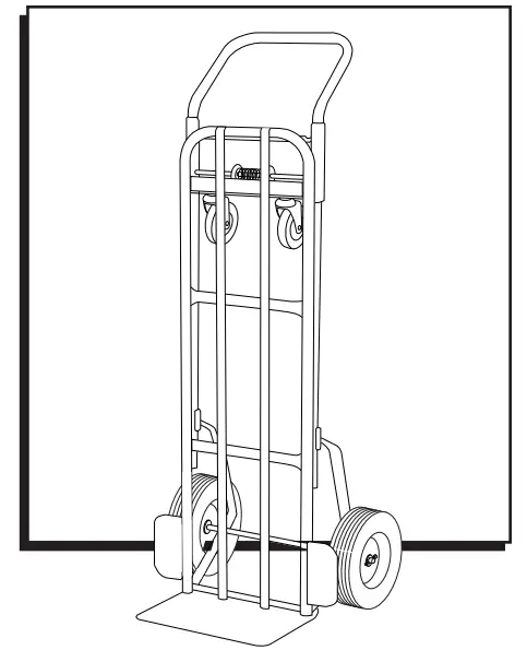ULINE H-966, H-2401 Convertible Steel Hand Truck - ULINE H-966, H-2401 Convertible Steel Hand Truck