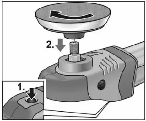 FLEX PE 150 18.0-EC Professional Cordless Rotary Polisher Instruction Manual - Attaching tool holder