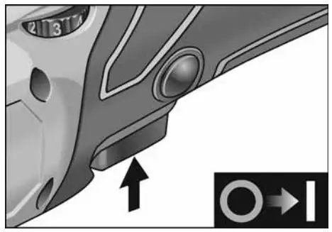 FLEX PE 150 18.0-EC Professional Cordless Rotary Polisher Instruction Manual - Switching on and off