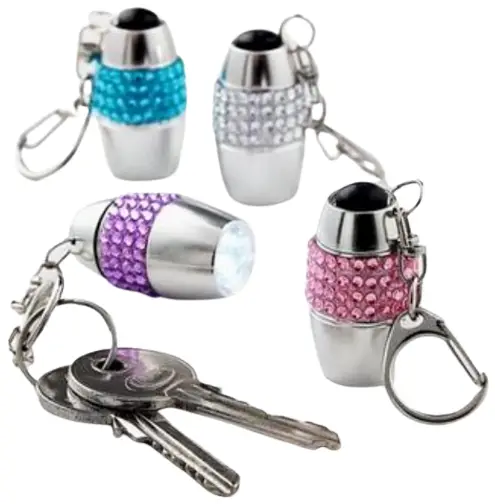 Coopers of Stortford H870 Set 4 Jewelled Torch Keyrings