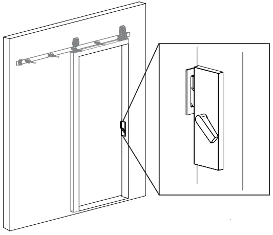 EMTEK Modern Rectangular Barn Door Privacy Lock-FIG1