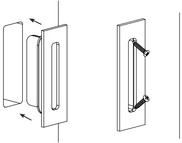 EMTEK Modern Rectangular Barn Door Privacy Lock-FIG3