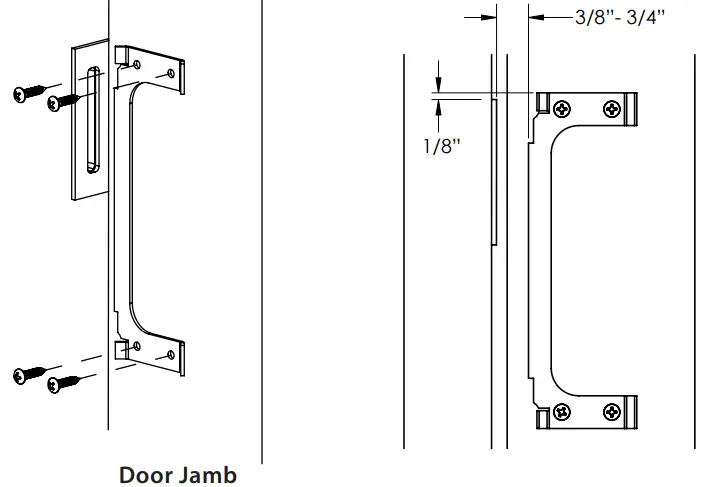 EMTEK Modern Rectangular Barn Door Privacy Lock-FIG4