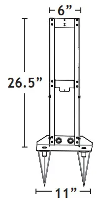 VOLT VAC-TR-CVR1 Slimline Transformer Pedestal Mount with Cover - 1