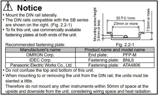 FIG 19 Mounting to DIN rail