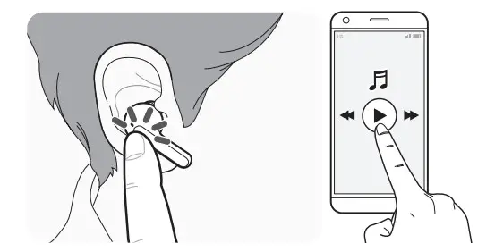 LG HBS-FN6 Bluetooth Stereo Headset - Playing Music