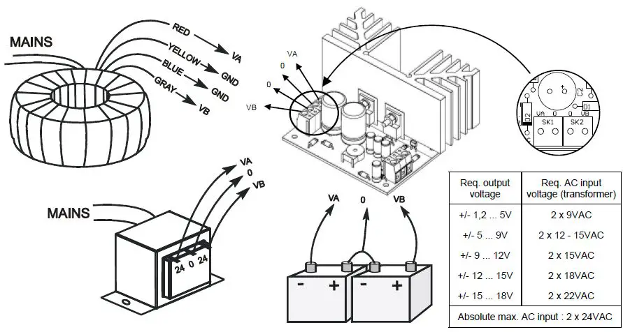 velleman K8042 Symmetric 1A Power Supply-13