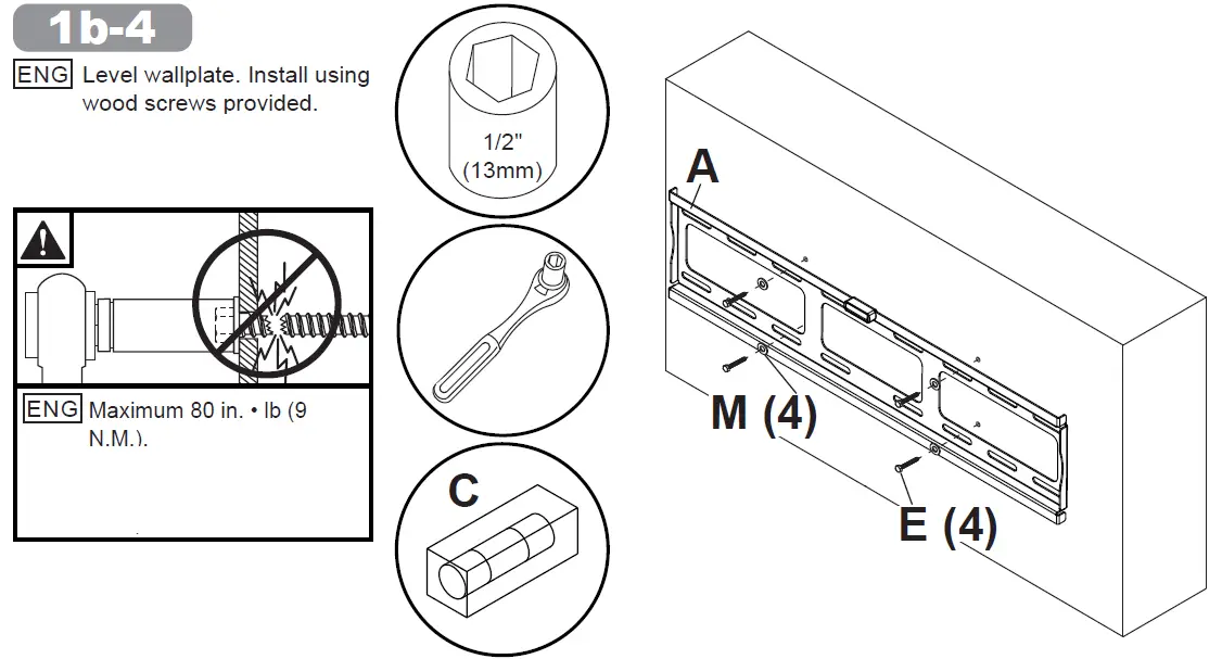 peerless-AV-TVFT665 -TruVue-Universal-Flat-Tilt-Wall-Mount-fig 14
