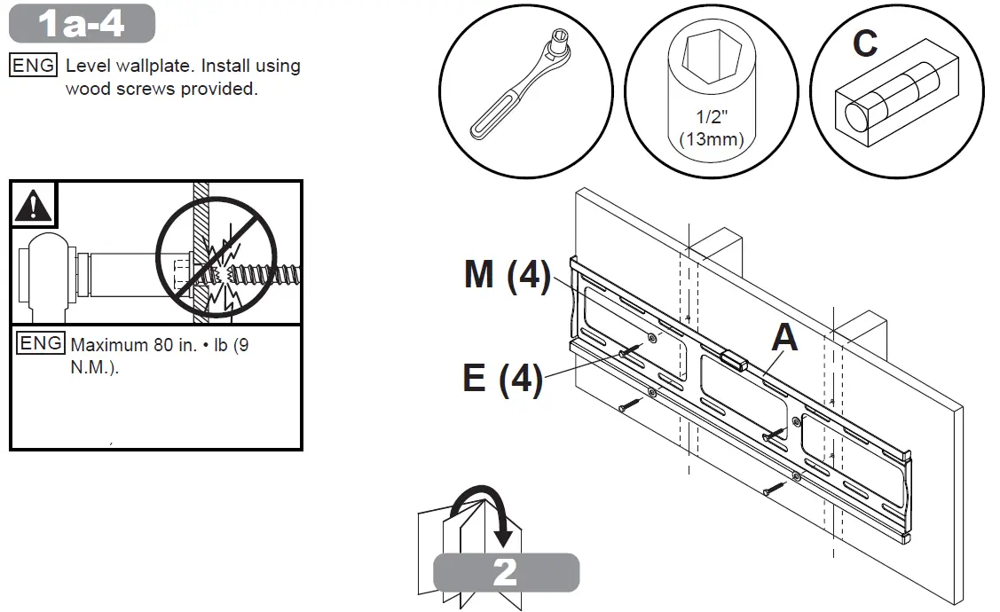 peerless-AV-TVFT665 -TruVue-Universal-Flat-Tilt-Wall-Mount-fig 8