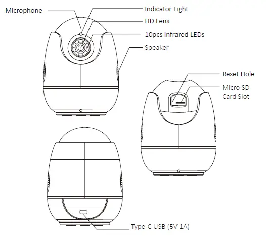 ZOSI C513 3MP IP Security Camera WIFI Smart Wireless Indoor Night-02
