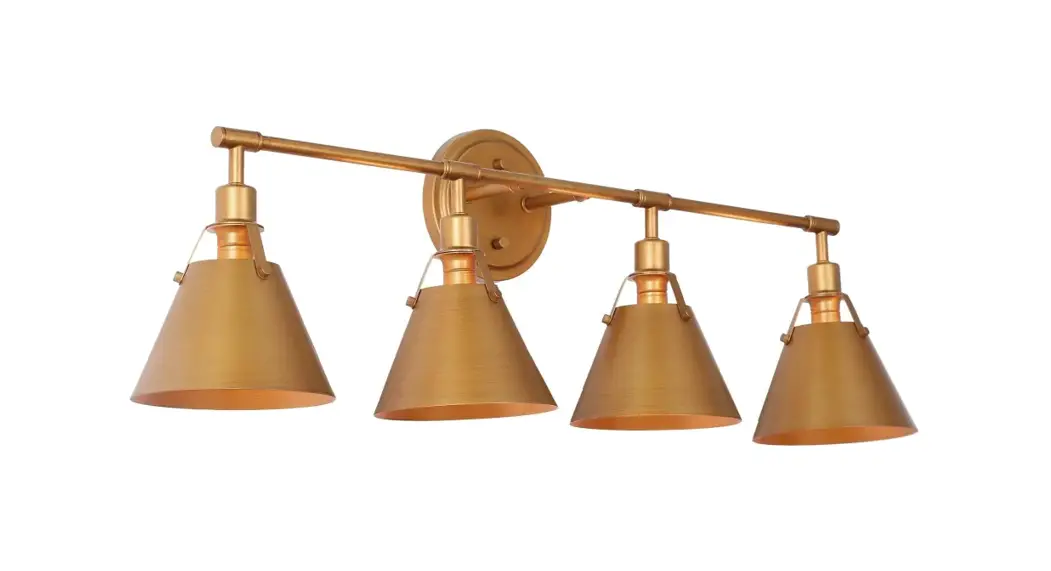 Lnc A04531 Lauren Vintage Brushed Gold Vanity Light Instruction Manual