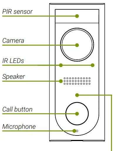 LOREX LNWDB1 Series HD Video Doorbell- Front Pane