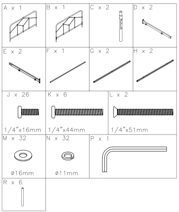 ASHLEY B280781 Nashburg Queen Metal Bed - 1