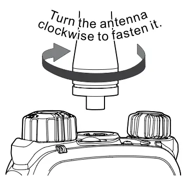 Hytera PD782i Intrinsically Safe Digital Portable Radio - Attaching the Antenna