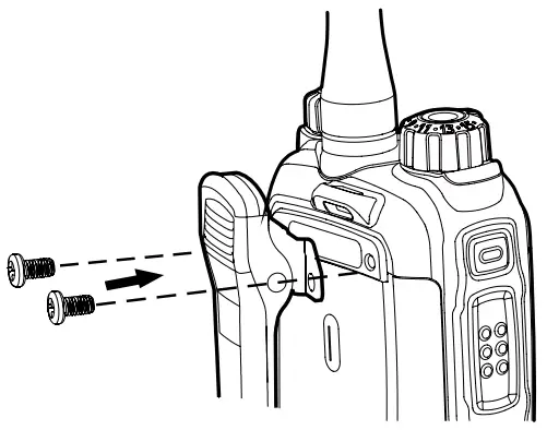 Hytera PD782i Intrinsically Safe Digital Portable Radio - tighten the screws