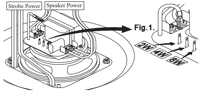 POTTER SFH45-153075 High Wattage Fire Alarm Speaker Select-A-Strobe Combination - Figure 4
