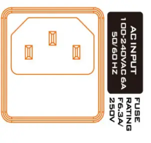 AC In with built-in fuse