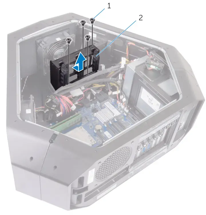 ALIENWARE Area-51 R4 Gaming Desktop - hard-drive assembly 19