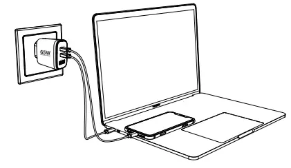 MOJOGEAR PD-546 CHARGE+ 65W Fast Charger - charging Cable