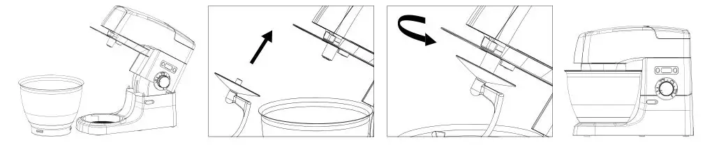 JOHN LEWIS 85547002 6L Stand Mixer with Blender - Place the dough blade or the eggs whisk or the mixer blade in the socket