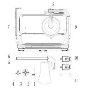 kogan FSUDSKBIKBA Home and Office Under Desk Exercise Bike- Components