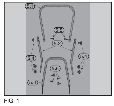DRAPER 84749 Hand Push Lawn Mower - PREPARING FIG 1