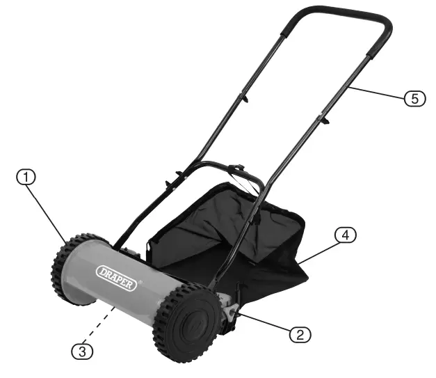 DRAPER 84749 Hand Push Lawn Mower - pats