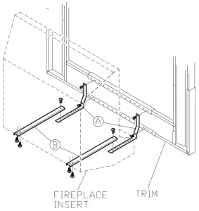 Dimplex DFI23TRIMX Expandable Trim Kit for Standard Log Set Electric Fireplace - TRIM SHOWN FROM BACK