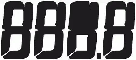 Main display of the measured temperature