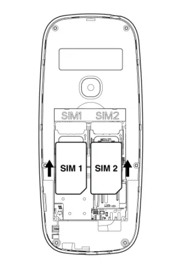 Insert SIM1 + SIM2 card(s)