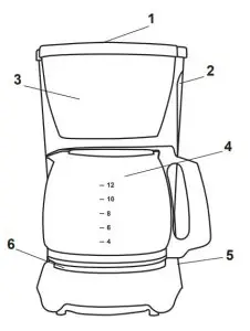 Continental CE-CM291 12 Cup Coffee Maker - PART LIST