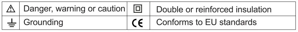 UNI-T UT582+ Digital RCD ELCB Tester User Manual - Symbol