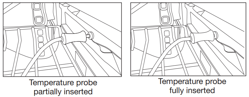Whirlpool C00523938 Oven Temperature Sensor Probe - Inserted