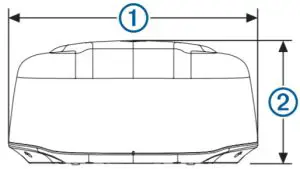 GARMIN 010 02584 00 Dome Radar - Detailed Dimensions